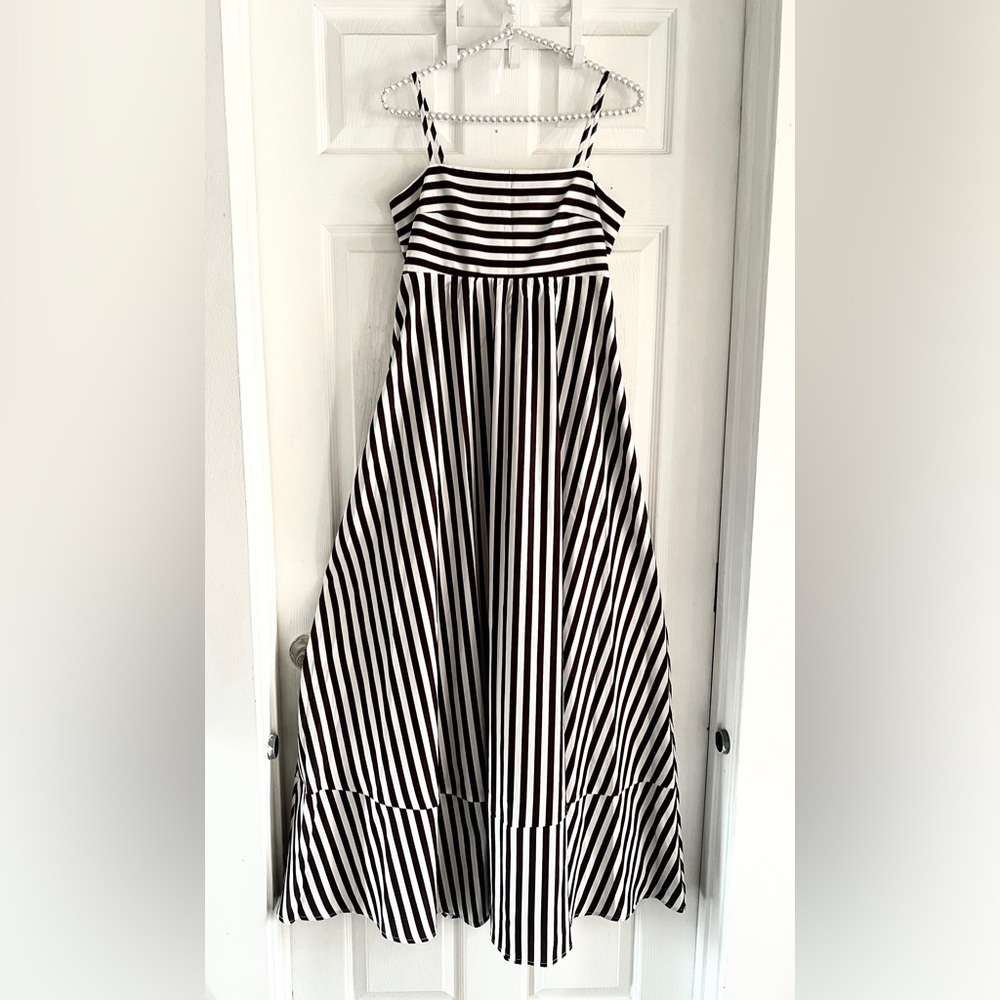Commense Striped Pleated Cami Long Dress - Picture 6 of 13